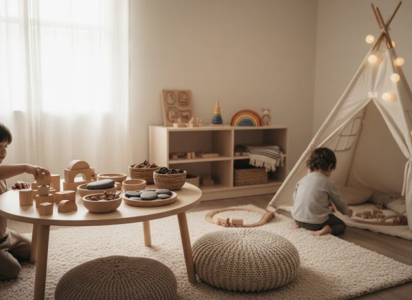 Children engaged in play-based learning